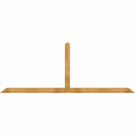 Ekena Millwork Portland Rough Sawn Timber Gable Bracket, Western Red Cedar, 108"W x 40"H x 2"D x 4"F, 9/12 Pitch GBW108X40X0204POR00RWR